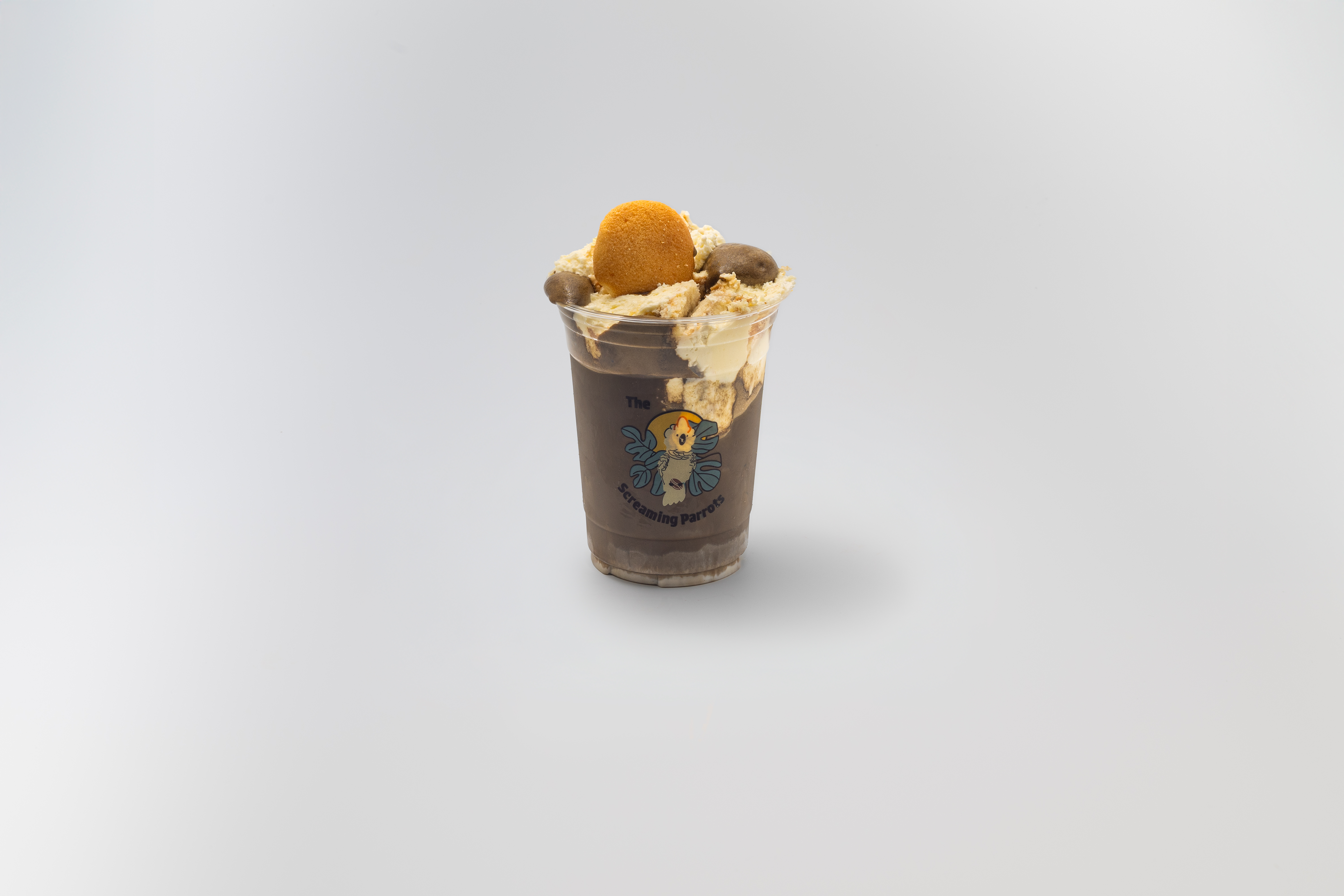 Hojicha Latte w/ Banana Pudding - popular dessert or drink